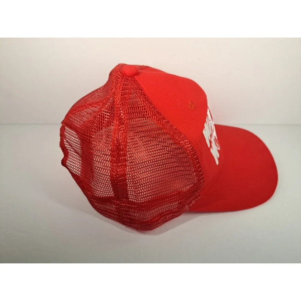 VTG Waynes World Hat Cap Red Movie Mike Myers SNL Halloween Costume Embroidery